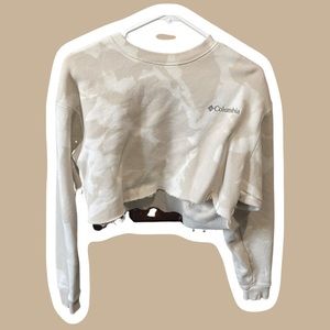 Columbia crop tye-dye sweatshirt